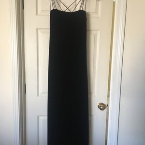 Floor length velvet dress in purple